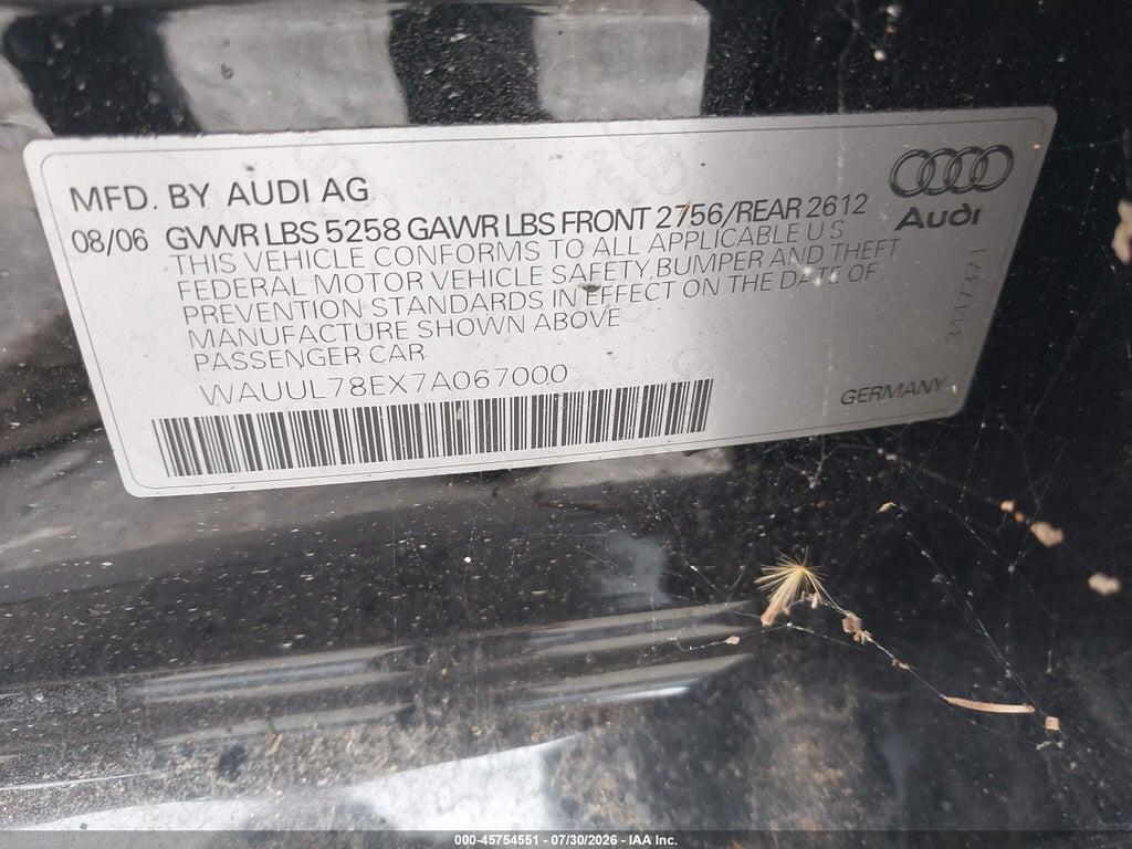 WAUUL78EX7A067000 2007 AUDI S4 photo no. 9