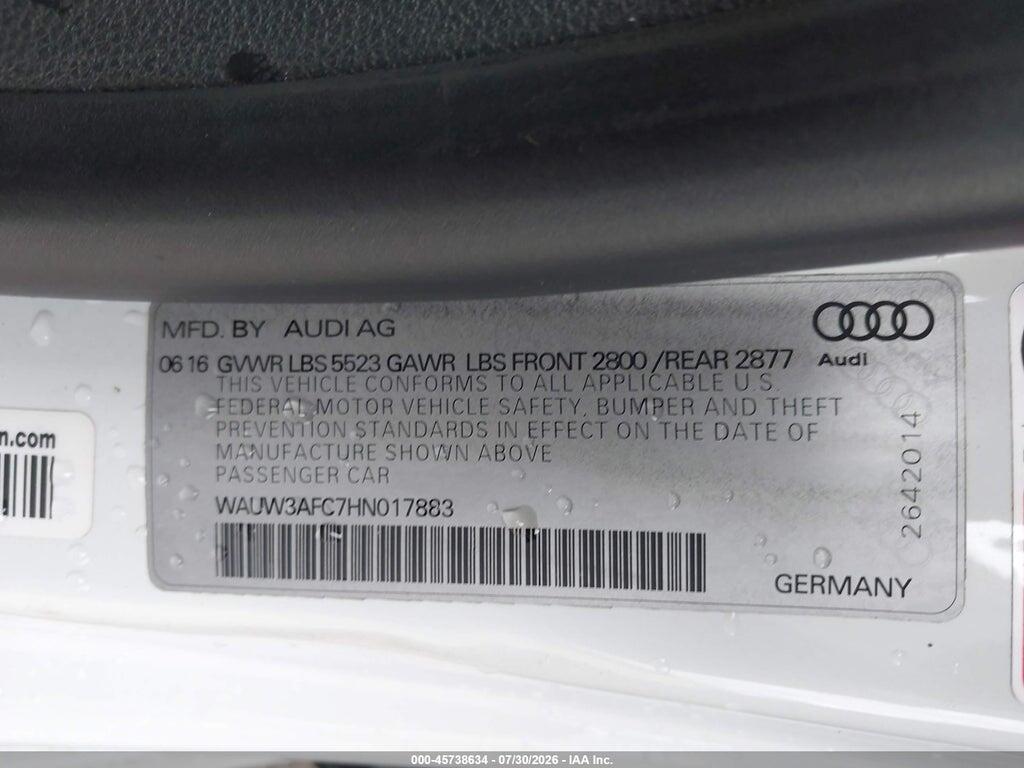 WAUW3AFC7HN017883 2017 AUDI A7 photo no. 9