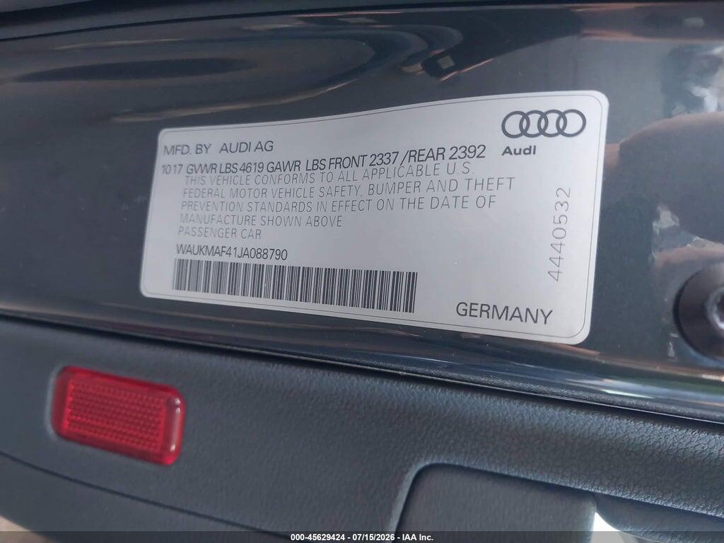 WAUKMAF41JA088790 2018 AUDI A4 photo no. 9