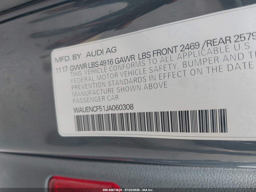WAUENCF51JA060308 2018 AUDI A5 photo no. 9