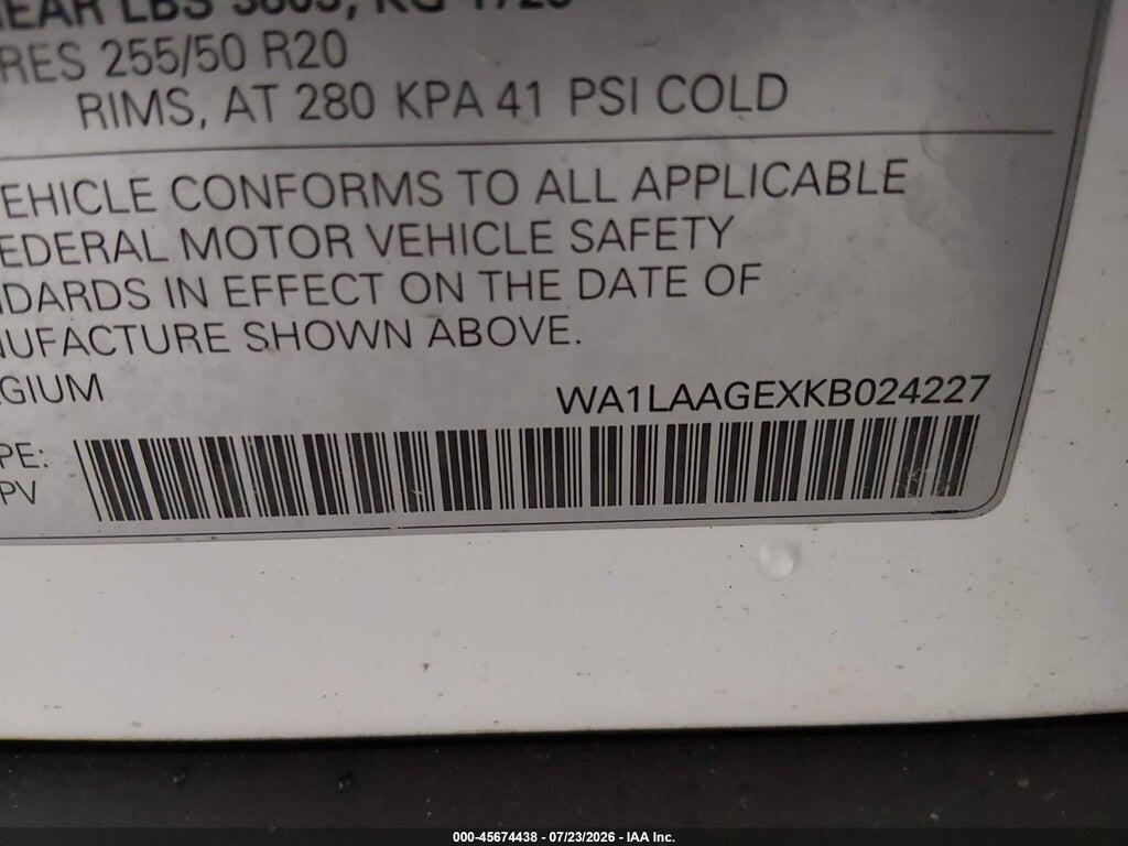 WA1LAAGEXKB024227 2019 AUDI E-TRON photo no. 9