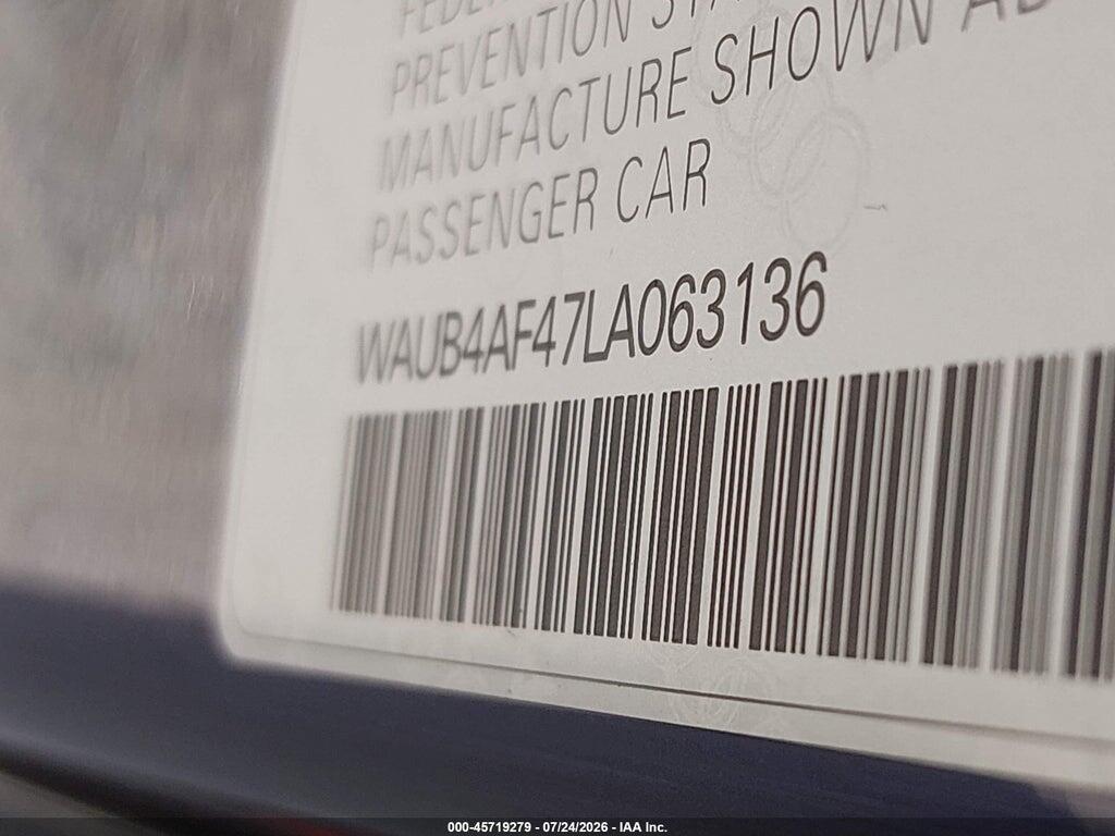 WAUB4AF47LA063136 2020 AUDI S4 photo no. 9