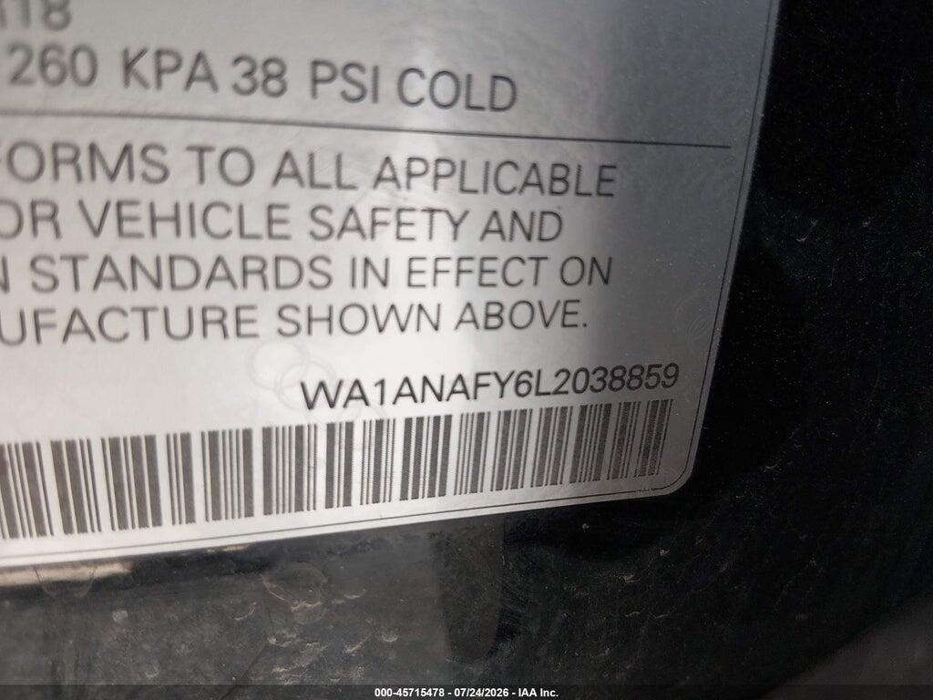WA1ANAFY6L2038859 2020 AUDI Q5 photo no. 9