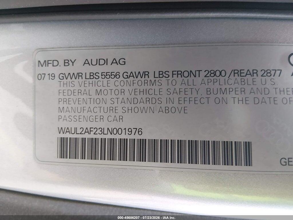 WAUL2AF23LN001976 2020 AUDI A6 photo no. 9