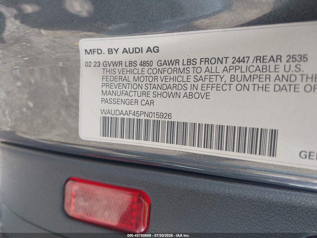 WAUDAAF45PN015926 2023 AUDI A4 photo no. 9