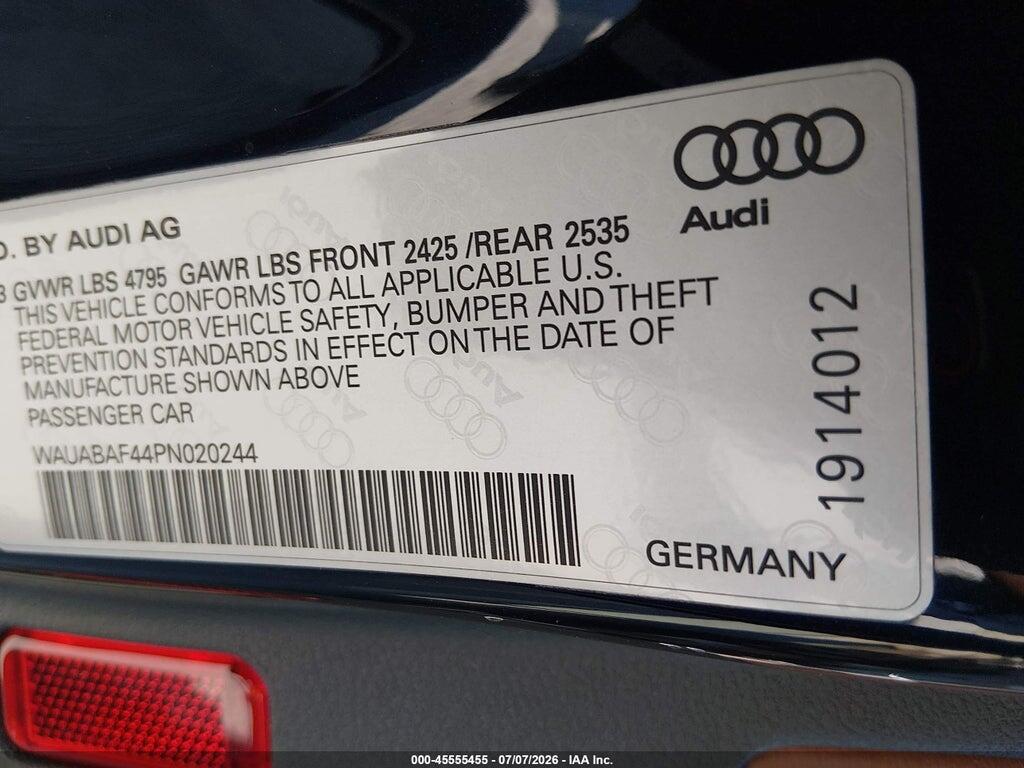 WAUABAF44PN020244 2023 AUDI A4 photo no. 9
