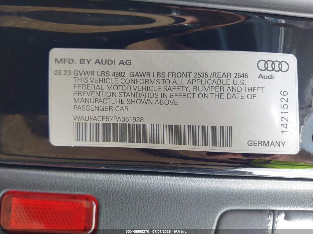 WAUFACF57PA051928 2023 AUDI A5 SPORTBACK photo no. 9