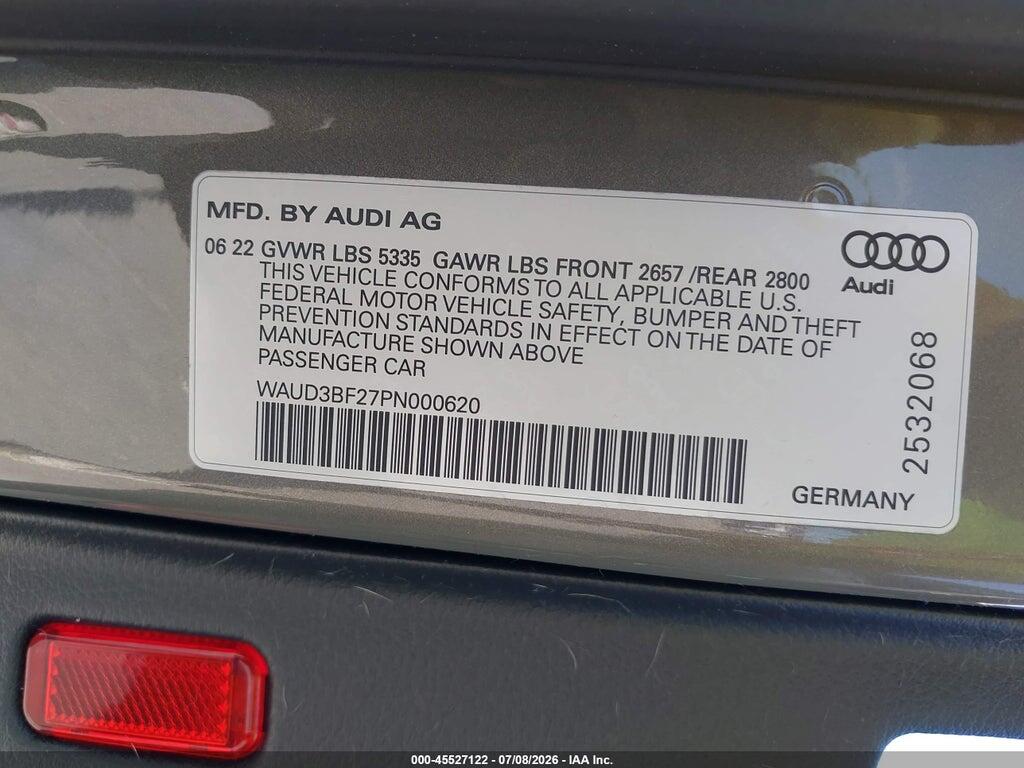 WAUD3BF27PN000620 2023 AUDI A6 photo no. 9