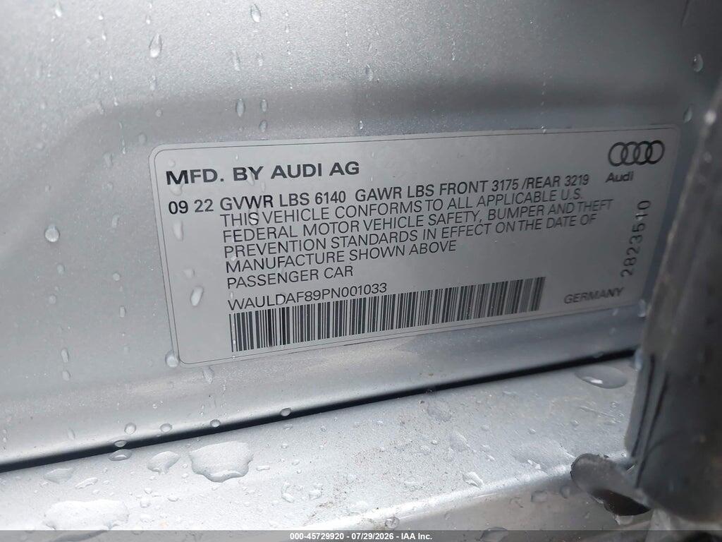 WAULDAF89PN001033 2023 AUDI A8 photo no. 9