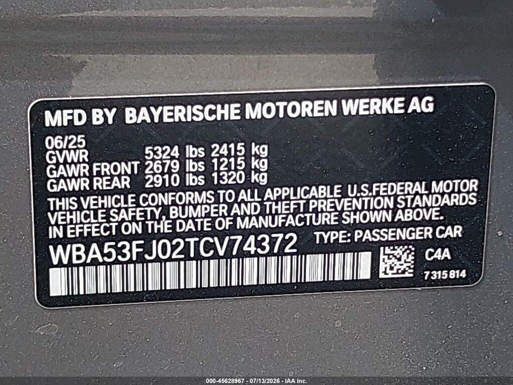 WBA53FJ02TCV74372 2026 BMW 530I photo no. 9
