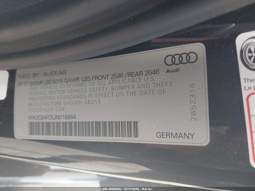 WAUC8AFC5JN018864 2018 AUDI A6 photo no. 7