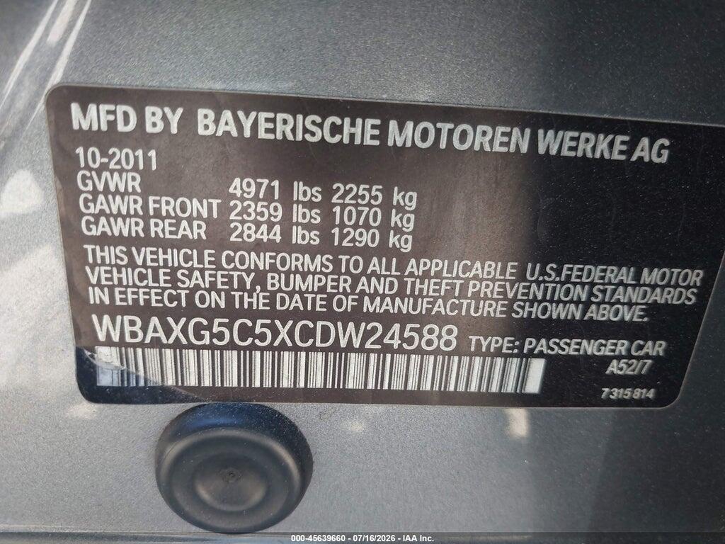 WBAXG5C5XCDW24588 2012 BMW 528I photo no. 9