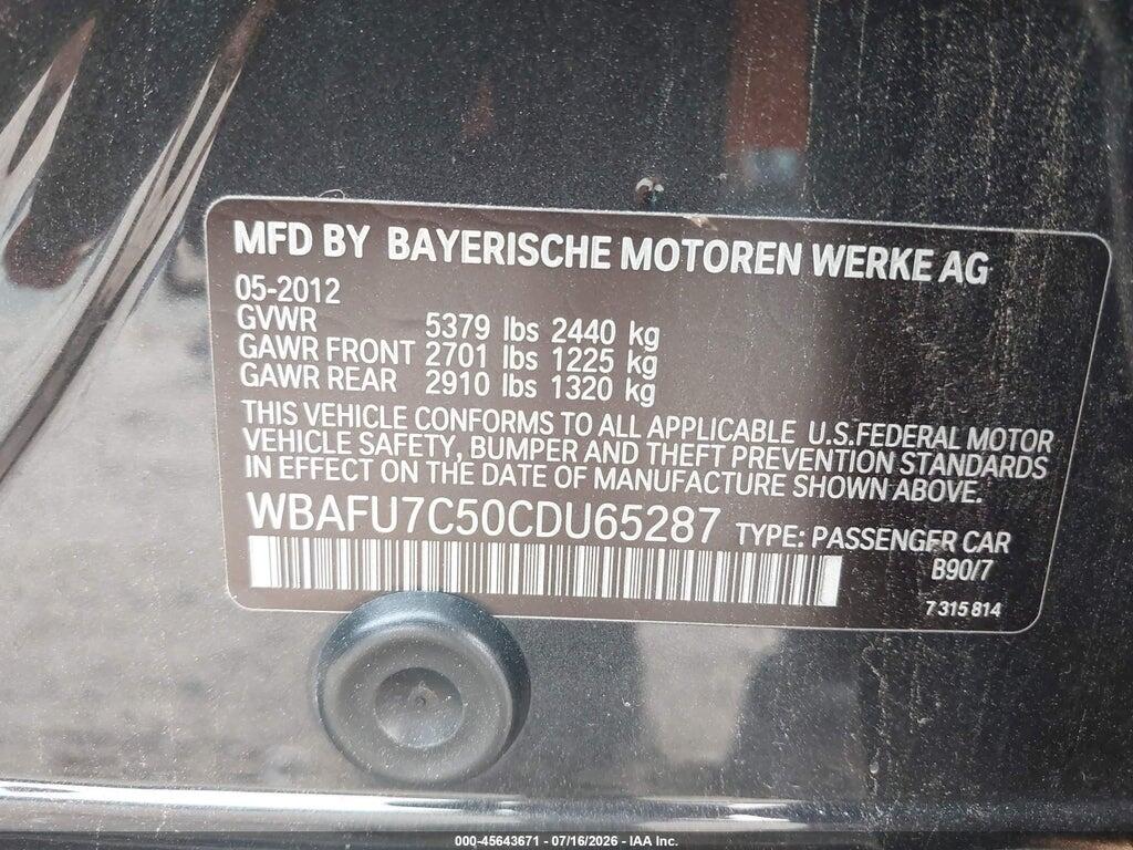 WBAFU7C50CDU65287 2012 BMW 535I photo no. 9