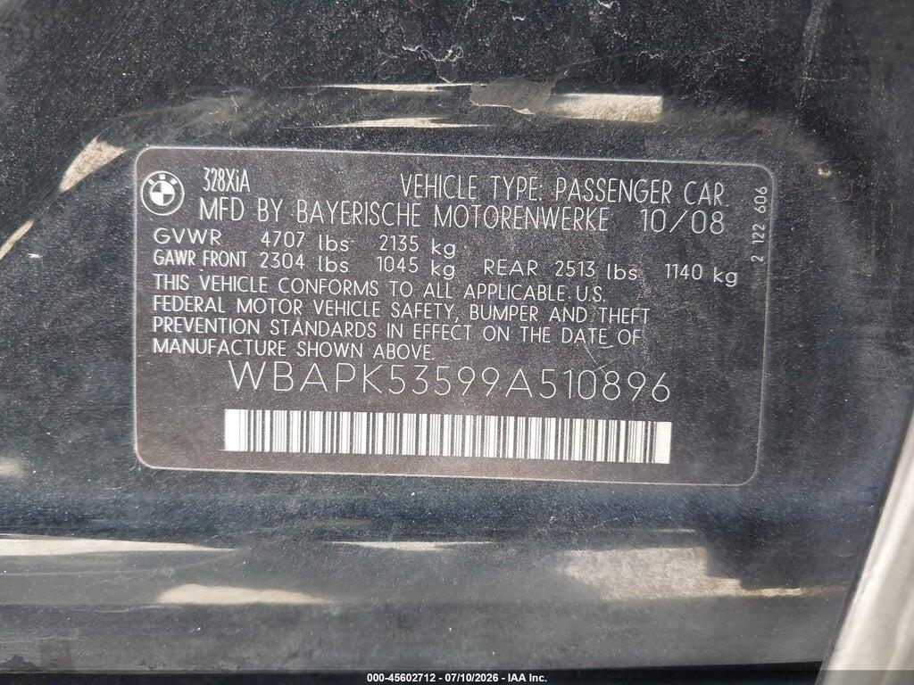WBAPK53599A510896 2009 BMW 328I photo no. 9