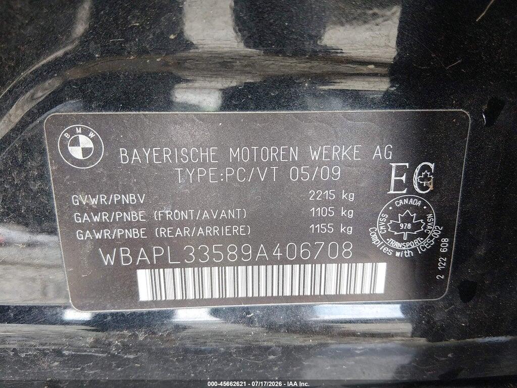 WBAPL33589A406708 2009 BMW 335I photo no. 9