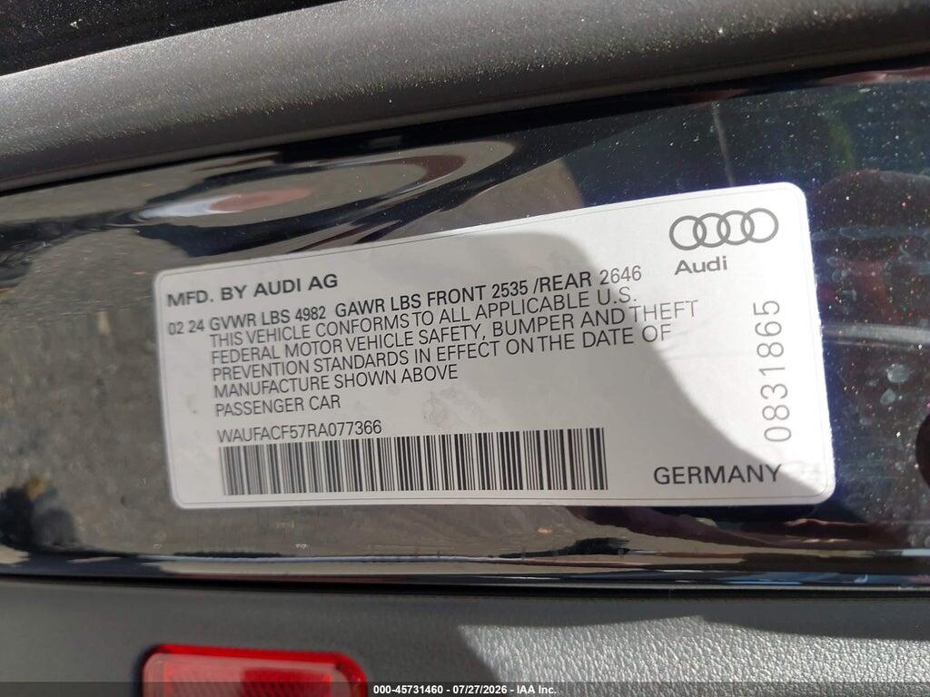 WAUFACF57RA077366 2024 AUDI A5 SPORTBACK photo no. 8