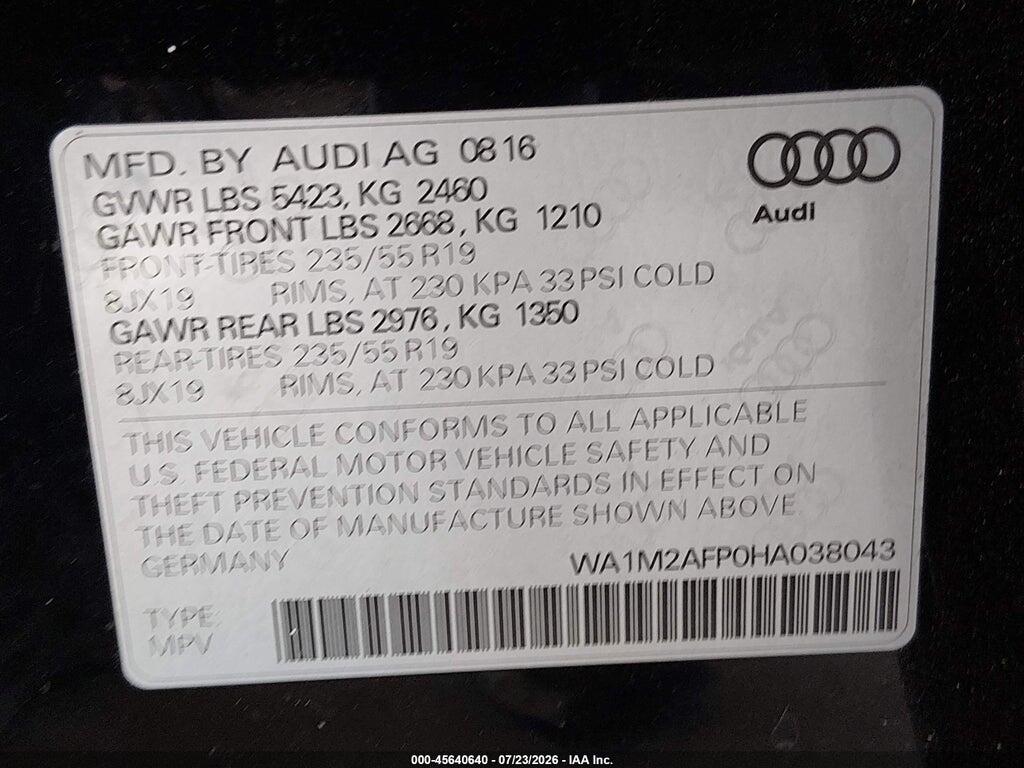 WA1M2AFP0HA038043 2017 AUDI Q5 photo no. 9