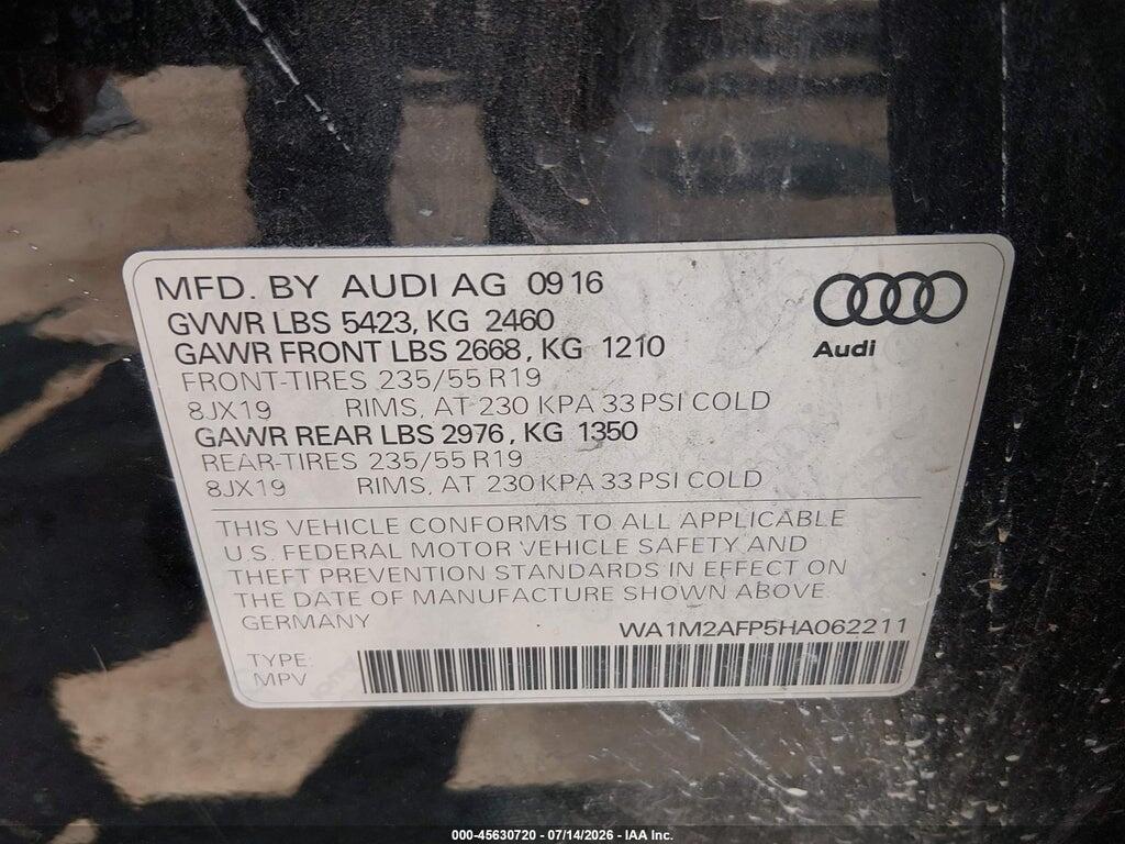 WA1M2AFP5HA062211 2017 AUDI Q5 photo no. 9