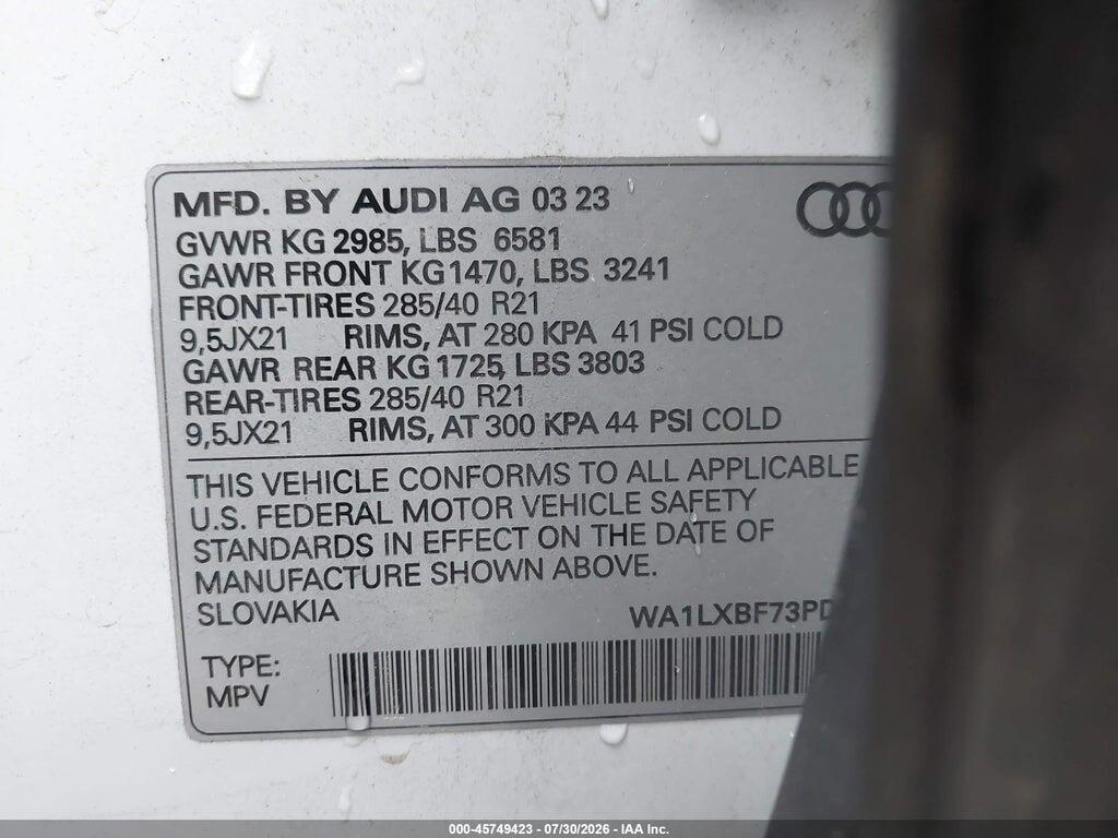WA1LXBF73PD016960 2023 AUDI Q7 photo no. 9
