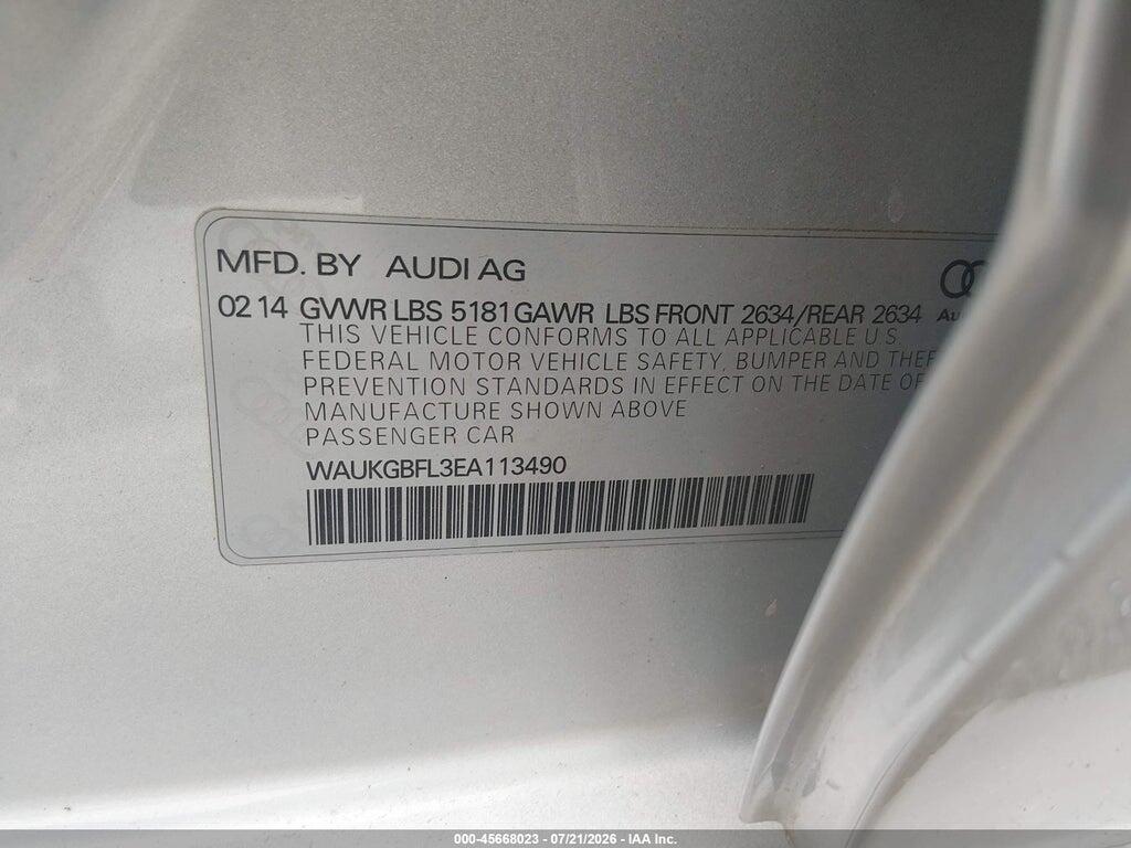 WAUKGBFL3EA113490 2014 AUDI S4 photo no. 9