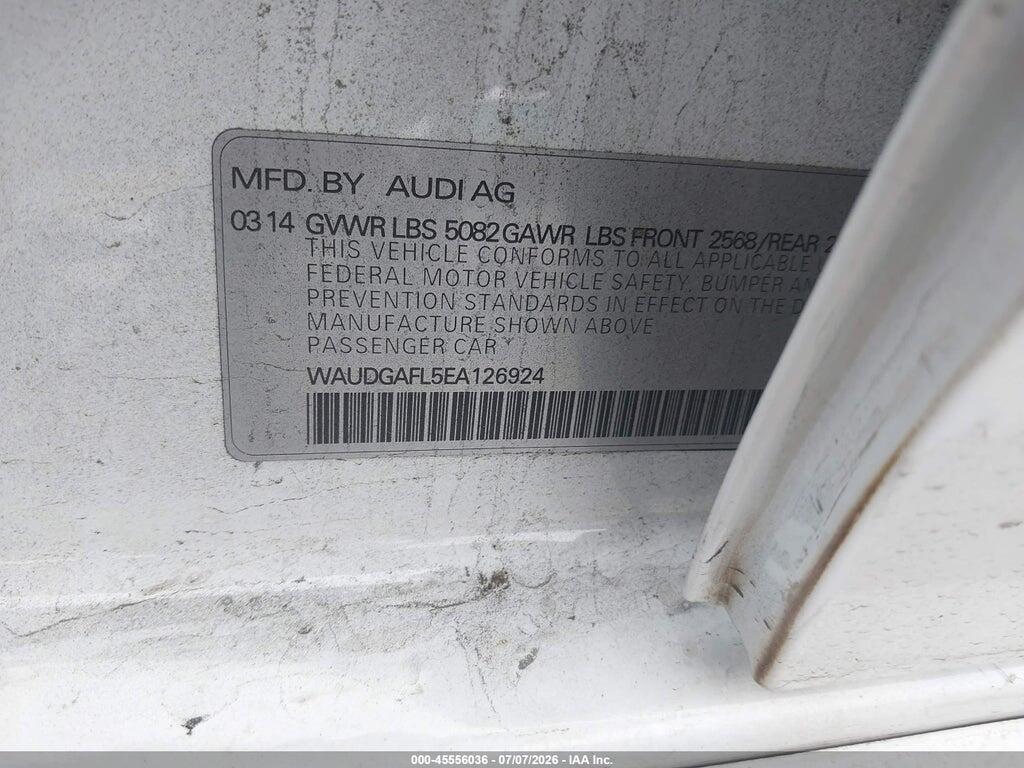 WAUDGAFL5EA126924 2014 AUDI S4 photo no. 9