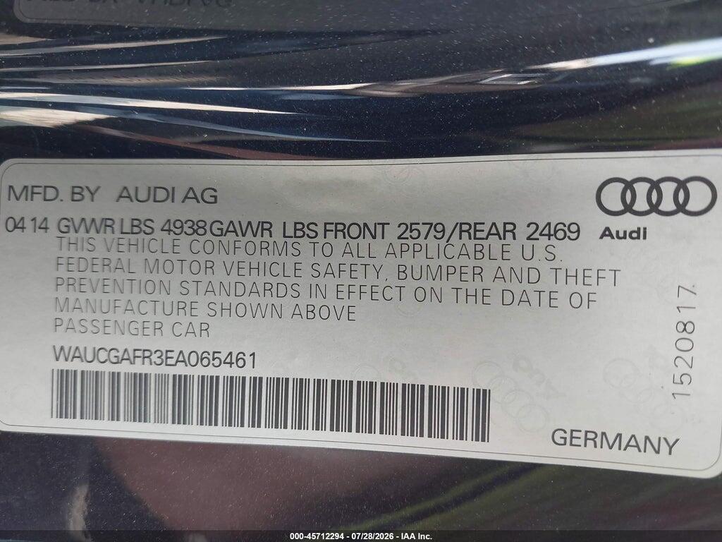 WAUCGAFR3EA065461 2014 AUDI S5 photo no. 9