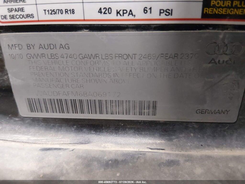 WAUDFAFM6BA069172 2011 AUDI A3 photo no. 9