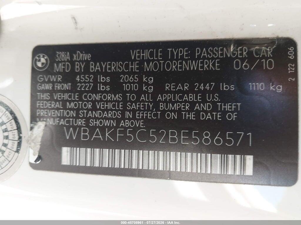 WBAKF5C52BE586571 2011 BMW 328I photo no. 9