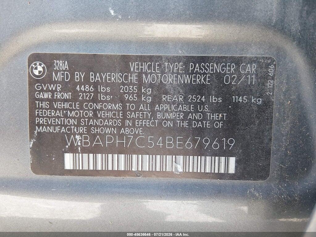 WBAPH7C54BE679619 2011 BMW 328I photo no. 9