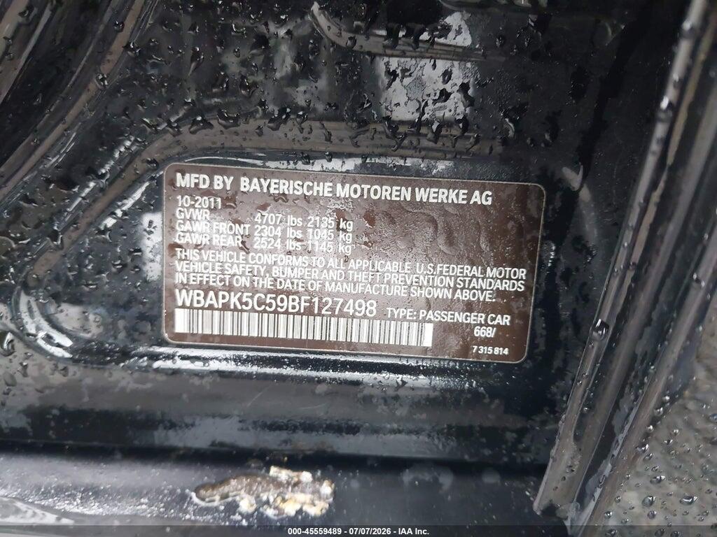 WBAPK5C59BF127498 2011 BMW 328I photo no. 9