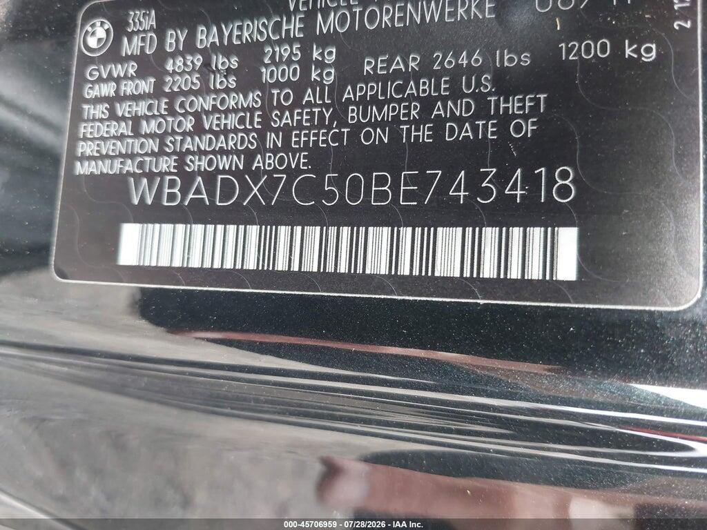 WBADX7C50BE743418 2011 BMW 335I photo no. 9