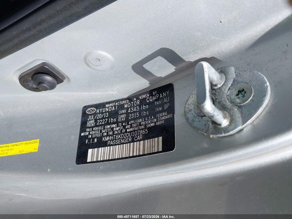 KMHHT6KD2DU107865 2013 HYUNDAI GENESIS photo no. 9