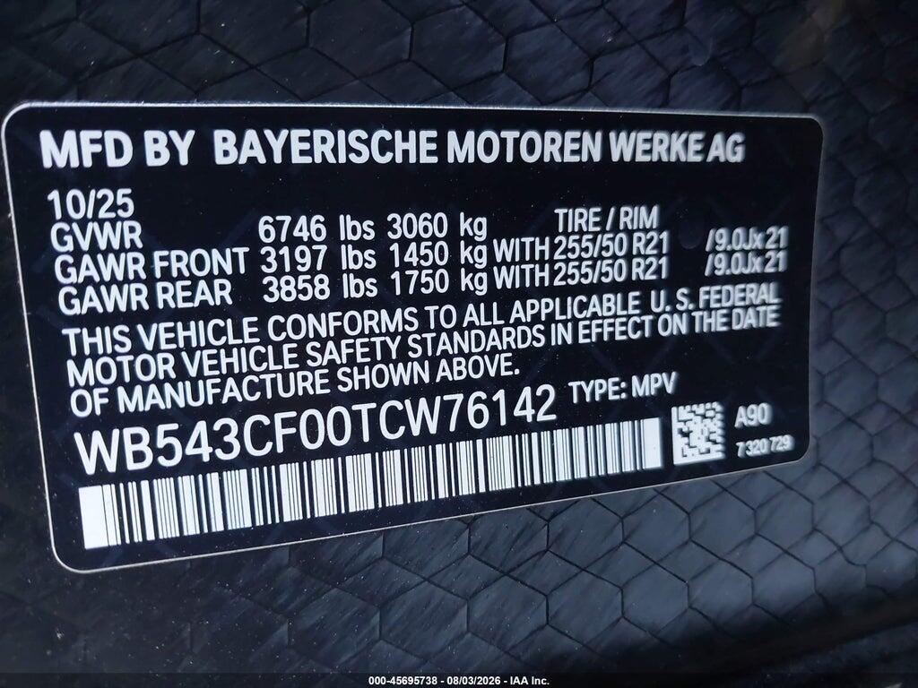 WB543CF00TCW76142 2026 BMW IX photo no. 9