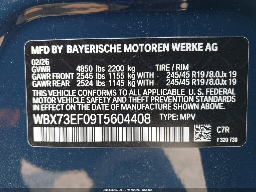 WBX73EF09T5604408 2026 BMW X1 photo no. 9