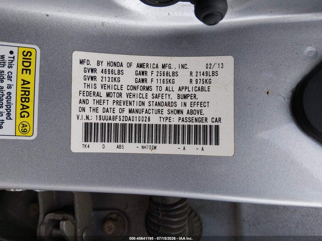 19UUA8F52DA010028 2013 ACURA TL photo no. 9