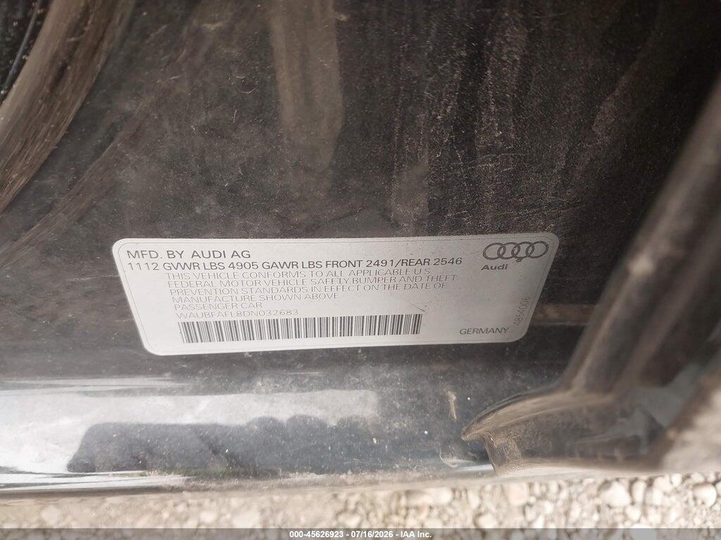WAUBFAFL8DN032683 2013 AUDI A4 photo no. 9