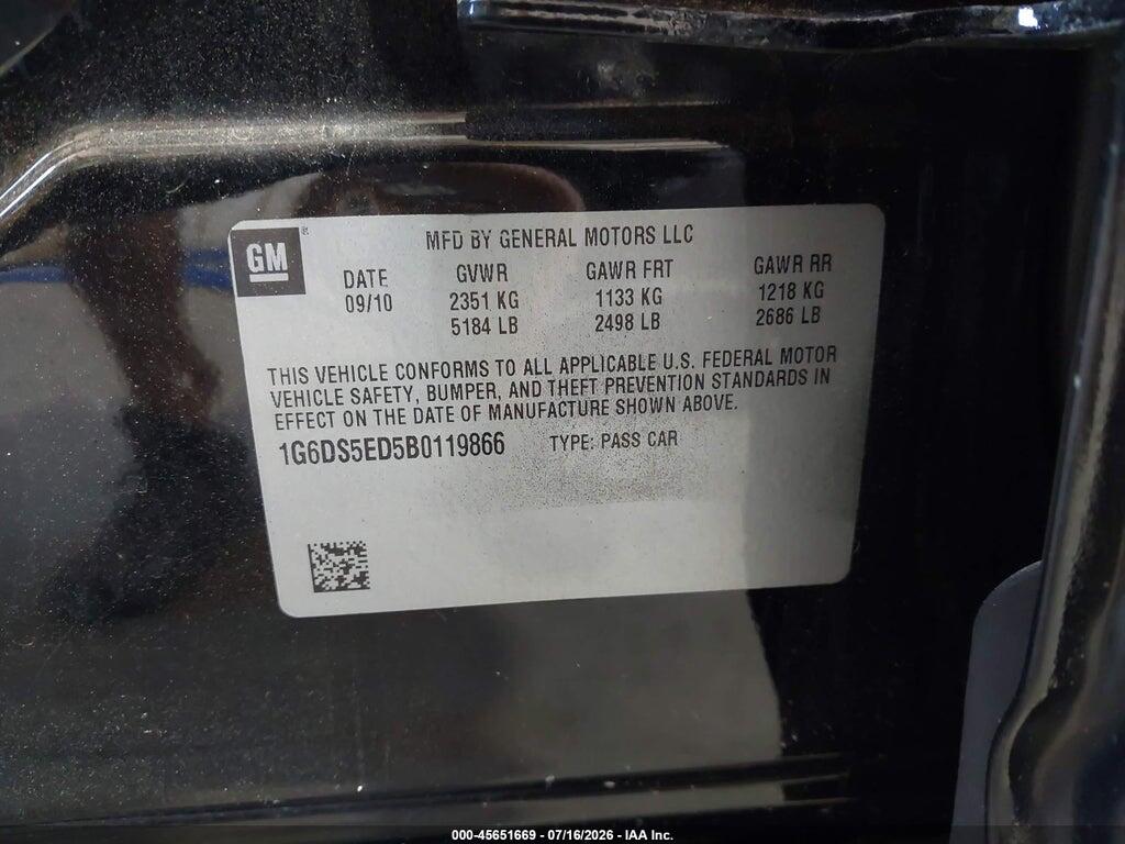 1G6DS5ED5B0119866 2011 CADILLAC CTS photo no. 9