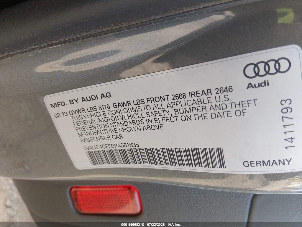 WAUC4CF50PA051635 2023 AUDI S5 SPORTBACK photo no. 9