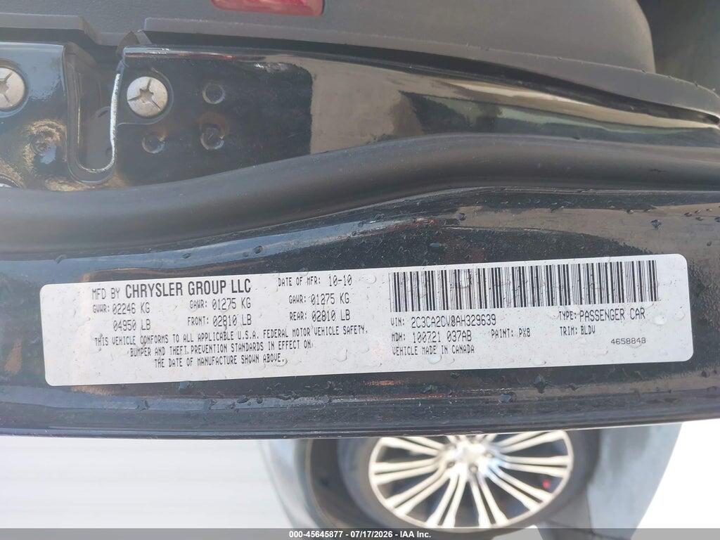 2C3CA2CV8AH329639 2010 CHRYSLER 300 photo no. 9