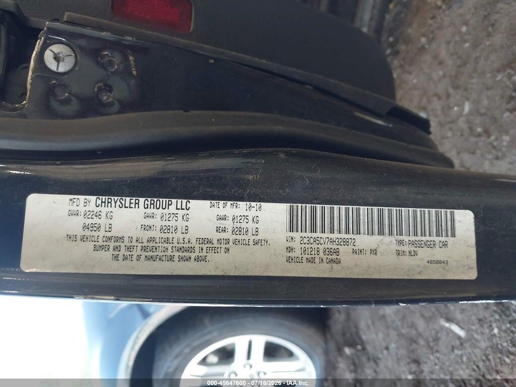 2C3CA5CV7AH328872 2010 CHRYSLER 300 photo no. 9