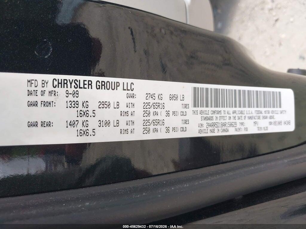 2A4RR5D18AR150629 2010 CHRYSLER TOWN & COUNTRY photo no. 9