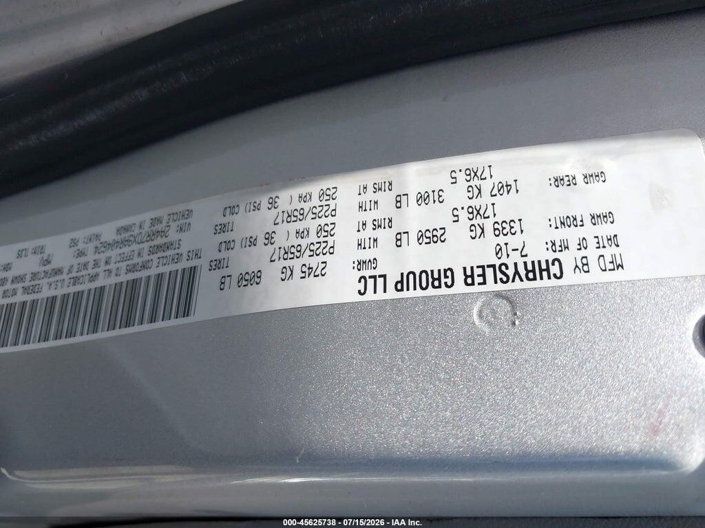 2A4RR7DX9AR404624 2010 CHRYSLER TOWN & COUNTRY photo no. 9