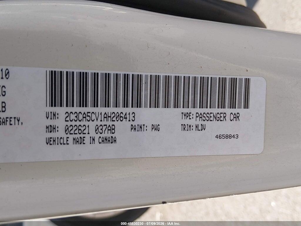 2C3CA5CV1AH206413 2010 CHRYSLER 300 photo no. 9