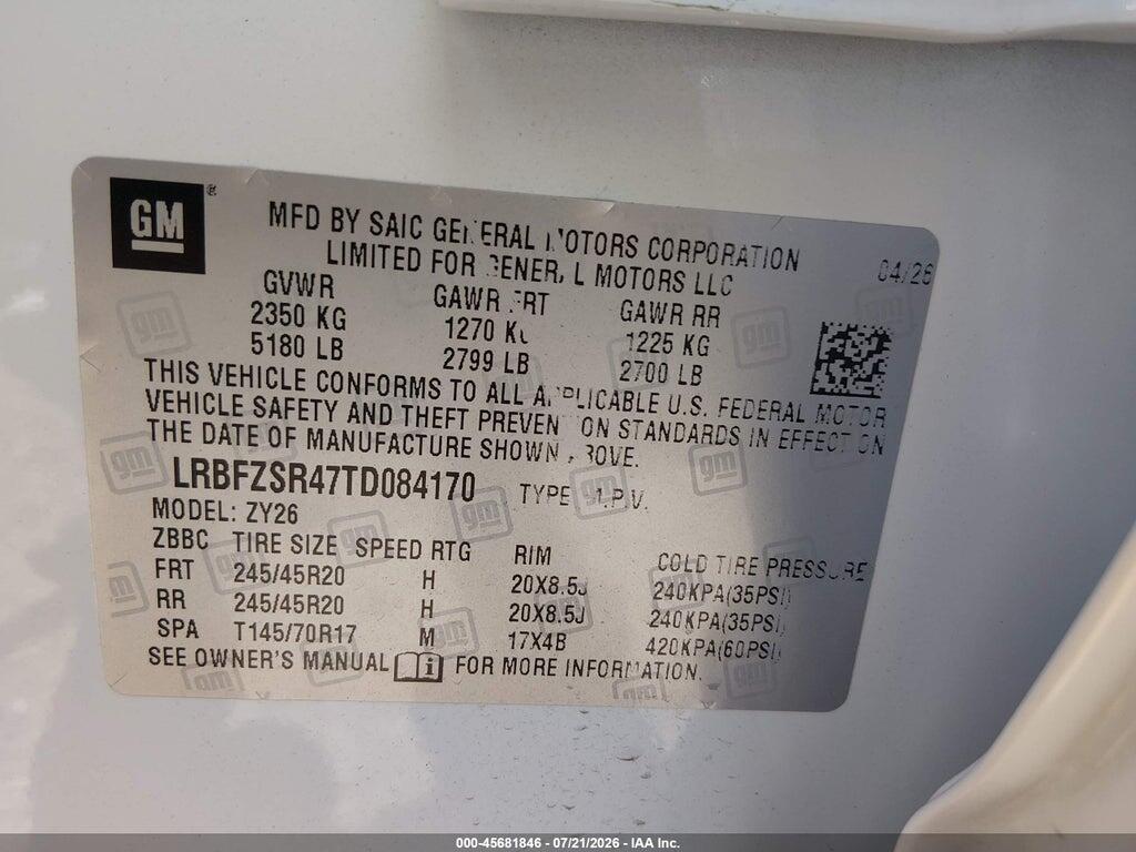LRBFZSR47TD084170 2026 BUICK ENVISION photo no. 9