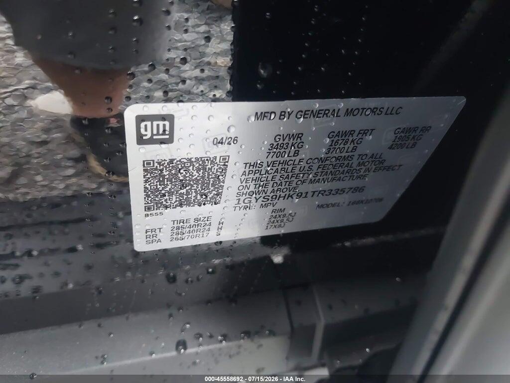 1GYS9HK91TR335786 2026 CADILLAC ESCALADE photo no. 9