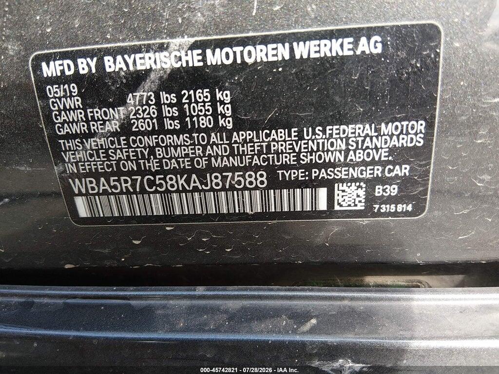 WBA5R7C58KAJ87588 2019 BMW 330I photo no. 9