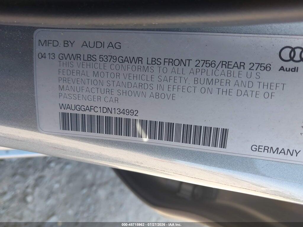 WAUGGAFC1DN134992 2013 AUDI A6 photo no. 9