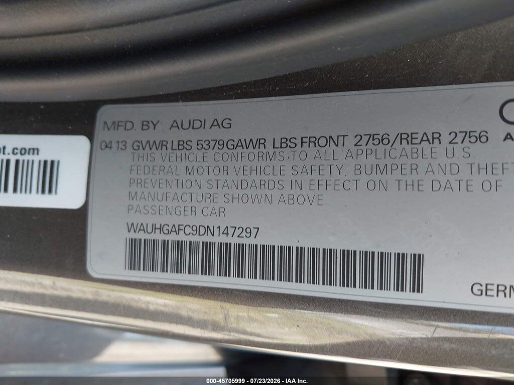 WAUHGAFC9DN147297 2013 AUDI A6 photo no. 9
