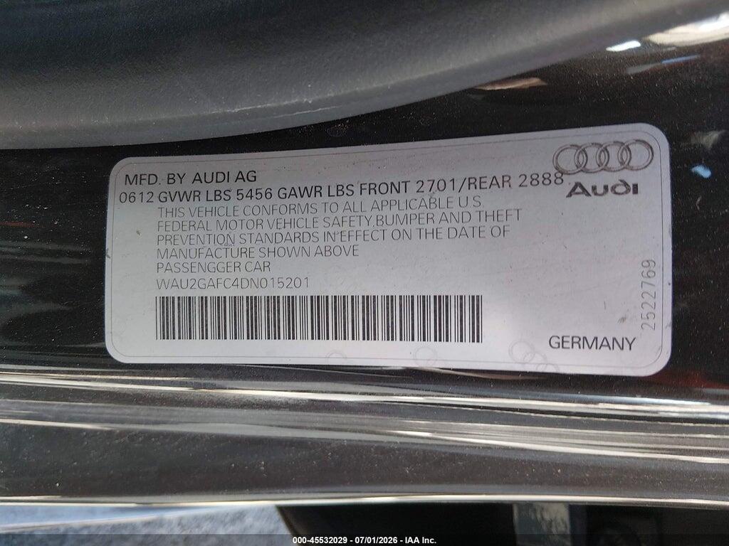 WAU2GAFC4DN015201 2013 AUDI A7 photo no. 9