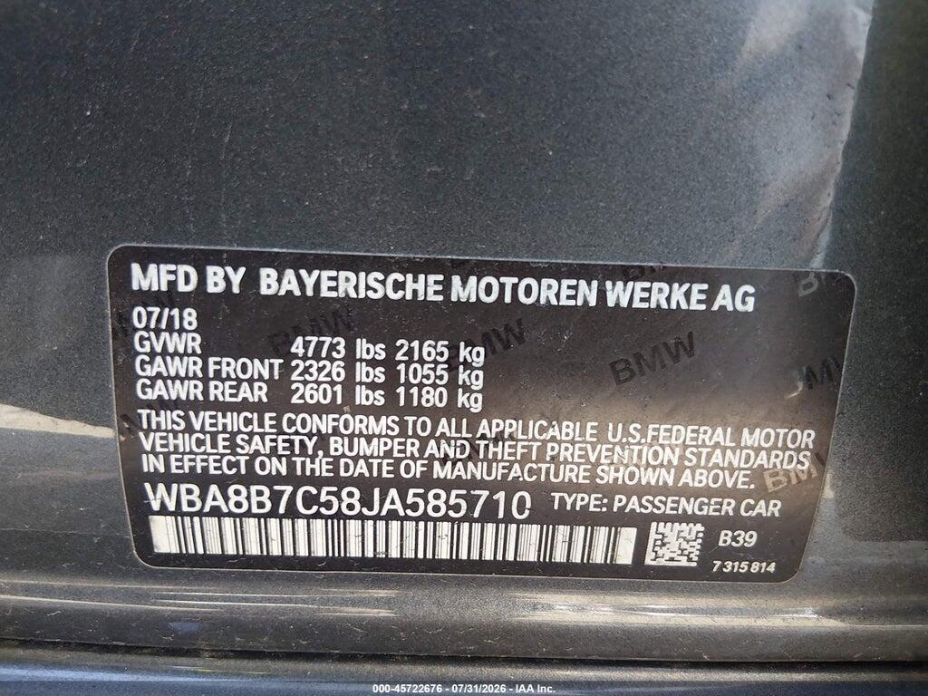 WBA8B7C58JA585710 2018 BMW 340I photo no. 9